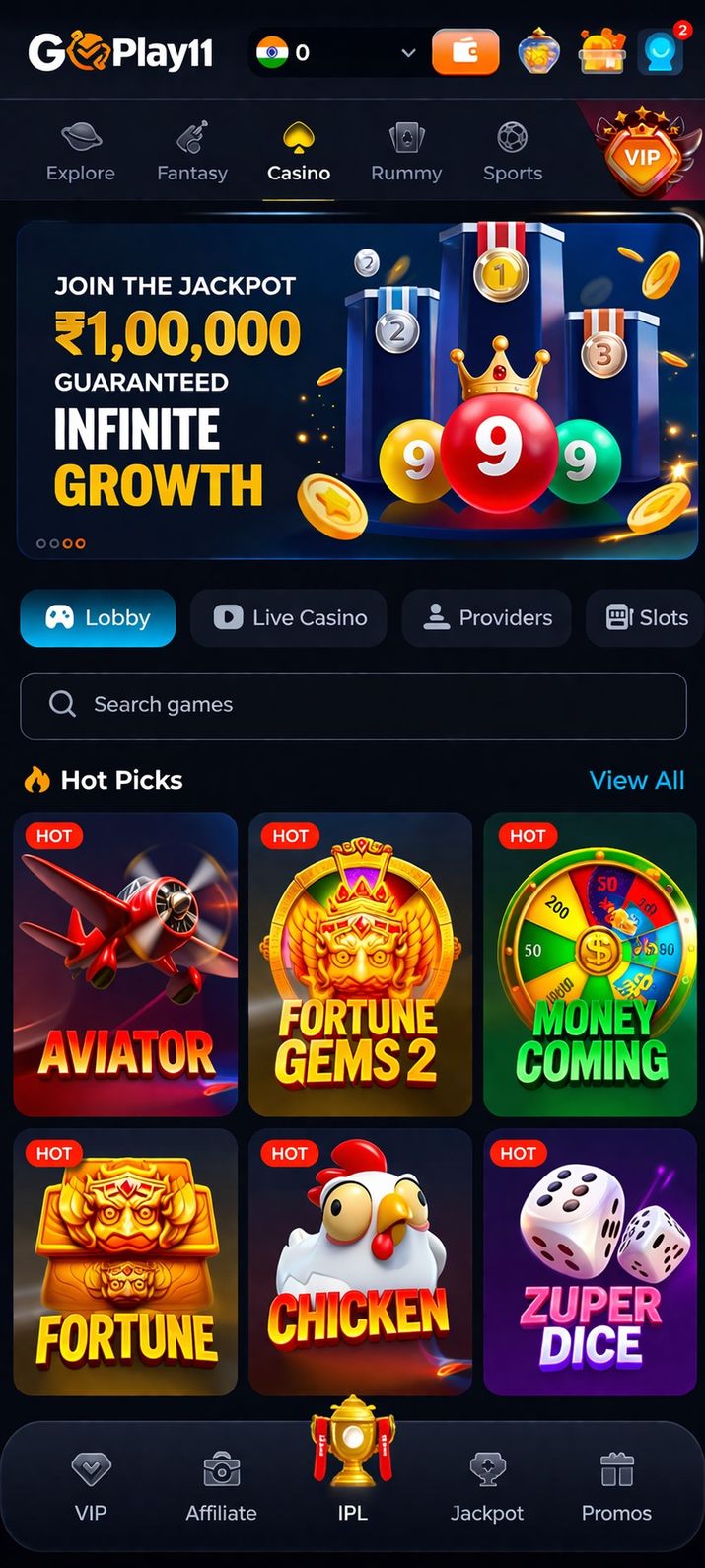 GoPlay11 IPL 2026 Team Building Screen